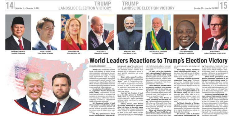 World Leaders Reactions to Trump’s Election Victory